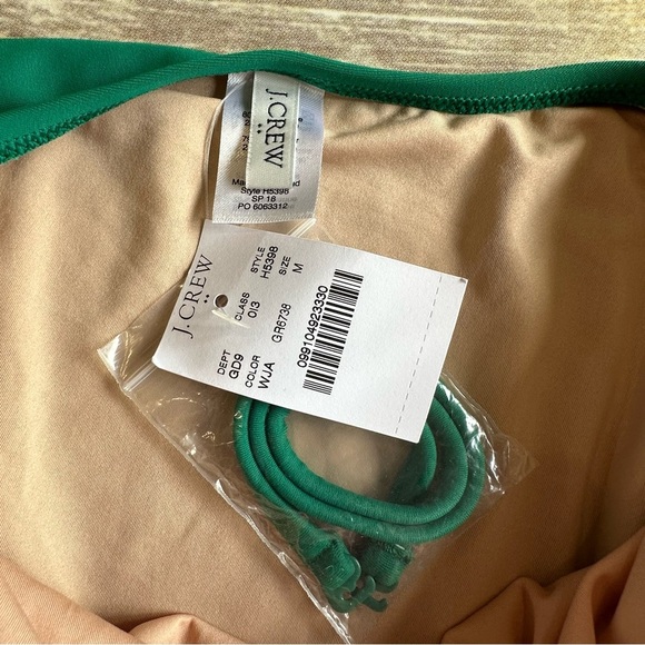 New J. Crew Strapless Swimsuit Swimwear Green M - Picture 6 of 7